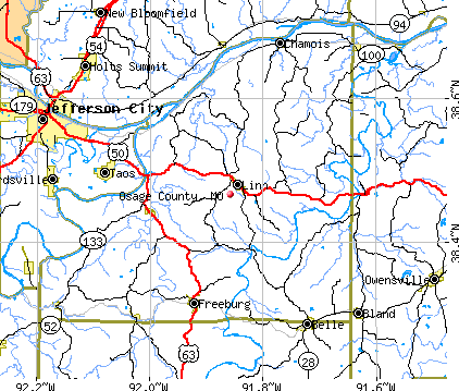 Osage County, MO map