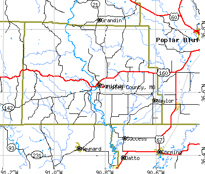 Ripley County, MO map