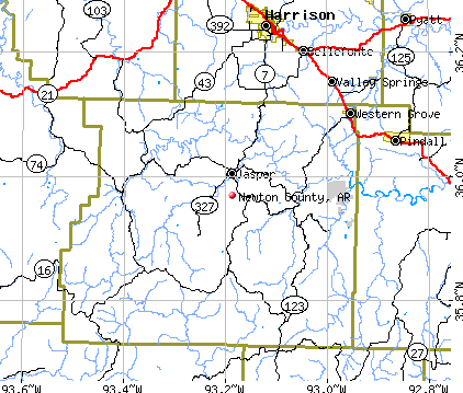 Newton County, AR map