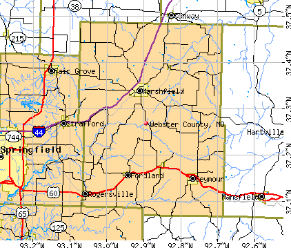 Webster County, MO map