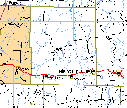 Wright County, MO map