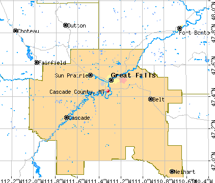 Cascade County, MT map