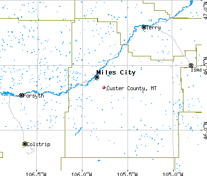 Custer County, MT map