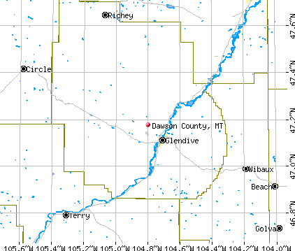 Dawson County, MT map