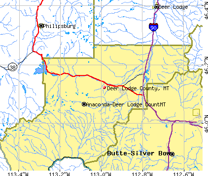 Deer Lodge County, MT map