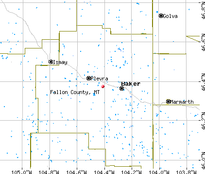 Fallon County, MT map