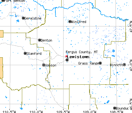 Fergus County, MT map