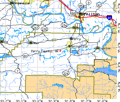 Perry County, AR map