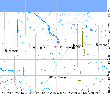 Hill County, MT map