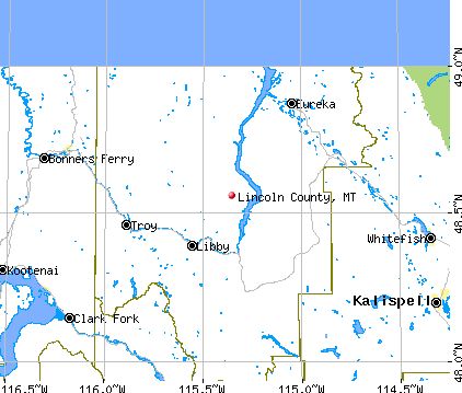 Lincoln County, MT map