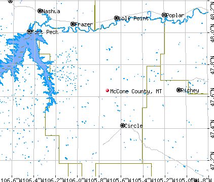 McCone County, MT map