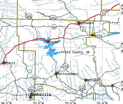 Pike County, AR map
