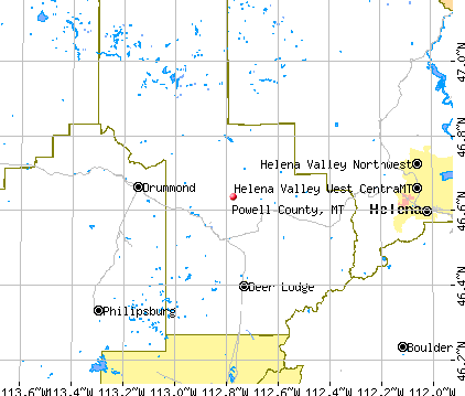 Powell County, MT map