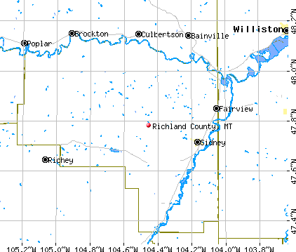 Richland County, MT map