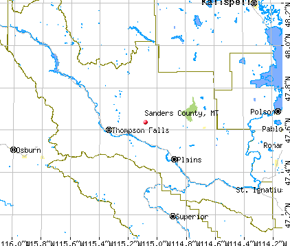 Sanders County, MT map