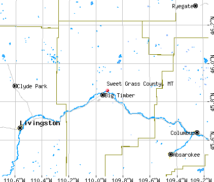 Sweet Grass County, MT map