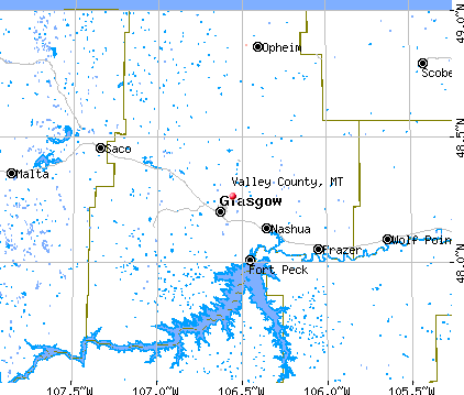 Valley County, MT map