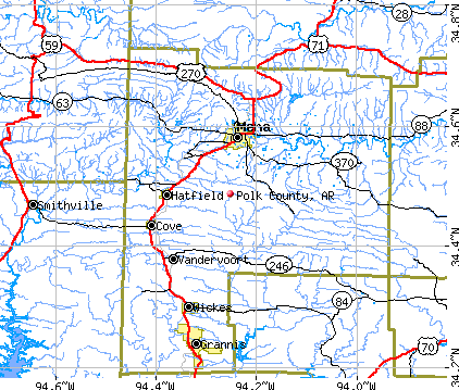 Polk County, AR map