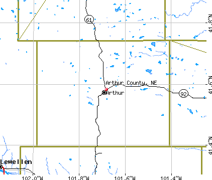 Arthur County, NE map