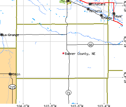 Banner County, NE map