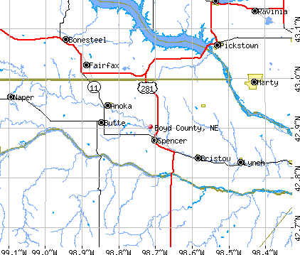 Boyd County, NE map