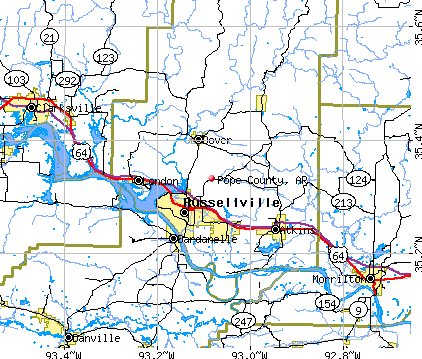 Pope County, AR map
