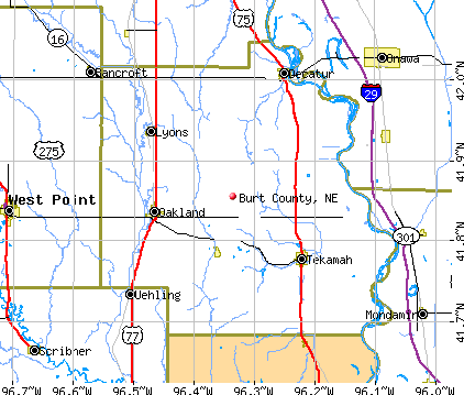 Burt County, NE map