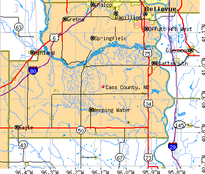 Cass County, NE map