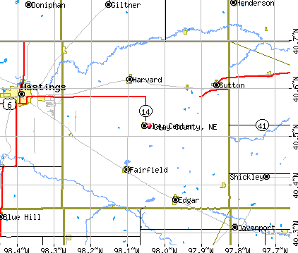 Clay County, NE map