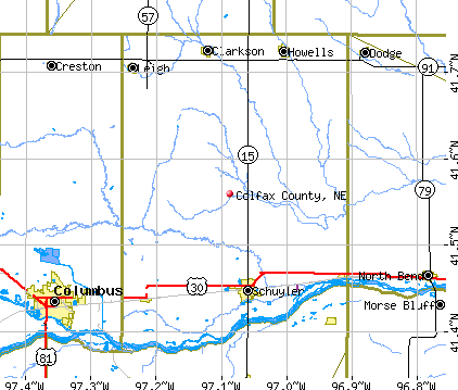 Colfax County, NE map