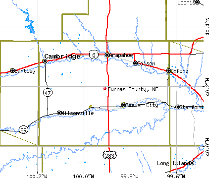 Furnas County, NE map
