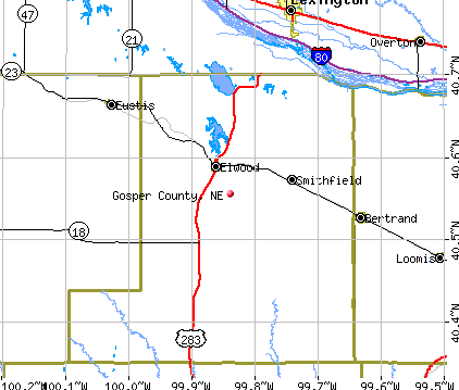 Gosper County, NE map