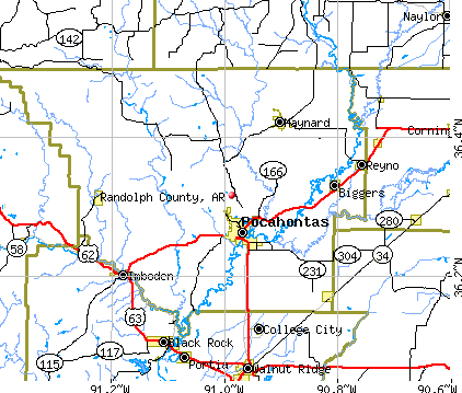 Randolph County, AR map
