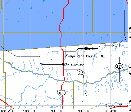 Keya Paha County, NE map