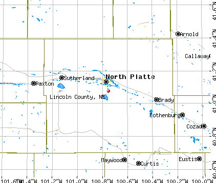 Lincoln County, NE map