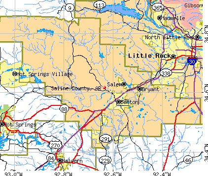 Saline County, AR map