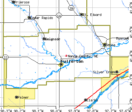 Nance County, NE map