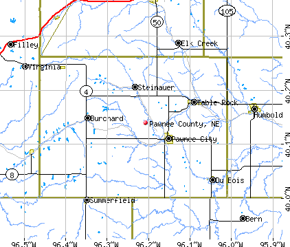 Pawnee County, NE map