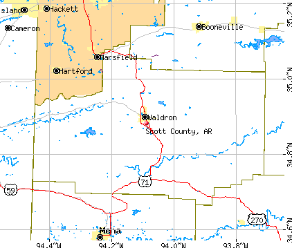 Scott County, AR map