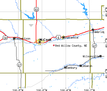 Red Willow County, NE map