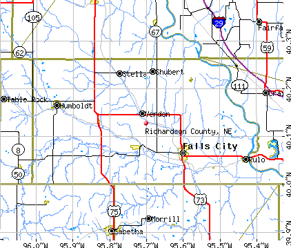 Richardson County, NE map