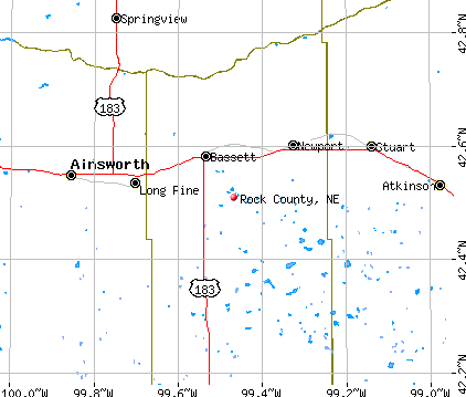 Rock County, NE map