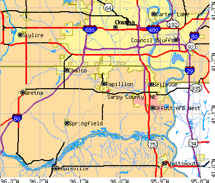 Sarpy County, NE map