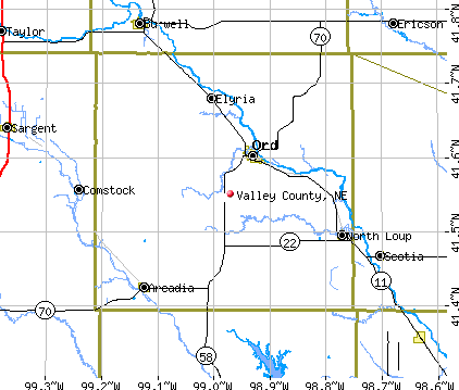 Valley County, NE map