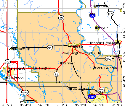 Washington County, NE map