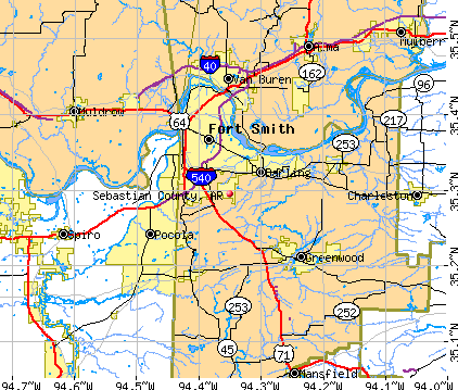 Sebastian County, AR map