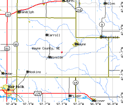 Wayne County, NE map