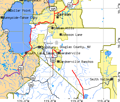Douglas County, NV map