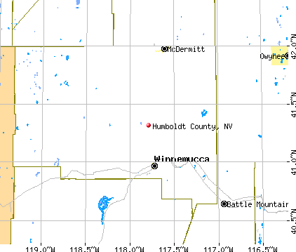 Humboldt County, NV map
