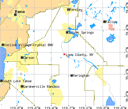 Lyon County, NV map
